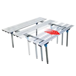 SIGMA 63G aluminiowy stół roboczy rozsuwany 180x 95/176 cm